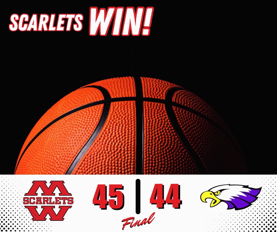 Scarlets win a close one tonight over Red Wing in girls hoops! @MankatoWestGBB