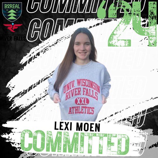 Congratulations to @lexi_moen on her commitment to play for the University of Wisconsin River Falls❗️Her versatility will quickly make her a dominant player within the collegiate game❗️#collegesoccer #boreal #nextlevel #rollpines🌲 #soccerlife #recruited #playbfc #collegeplayer⚽️