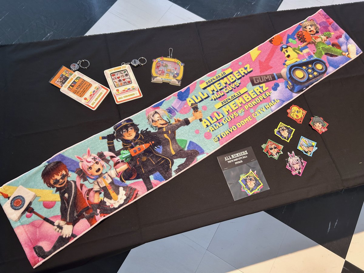 ALL MEMBERZ 全体グッズ情報！】 Tシャツ＆マフラータオルは、異なる