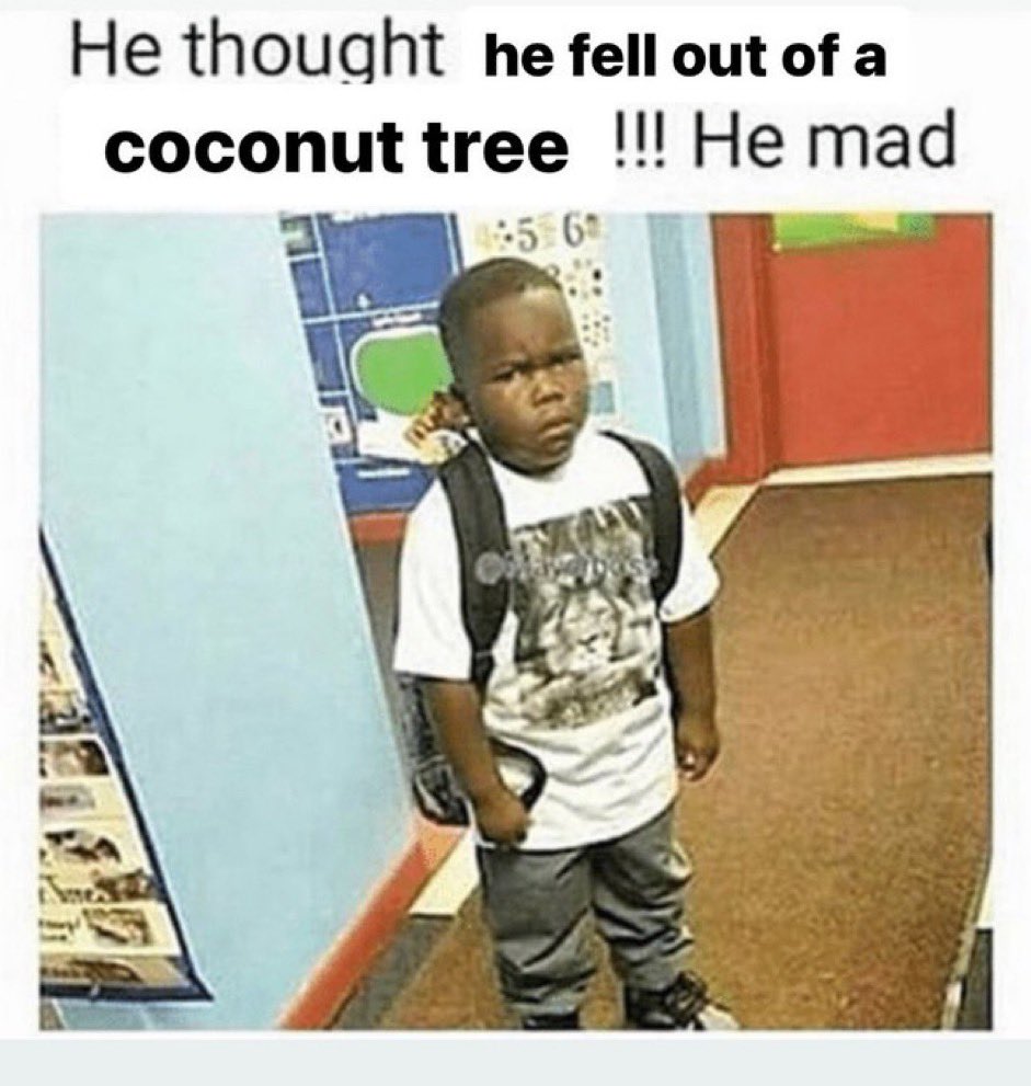 You think you just fell out of a coconut tree? You exist in the context