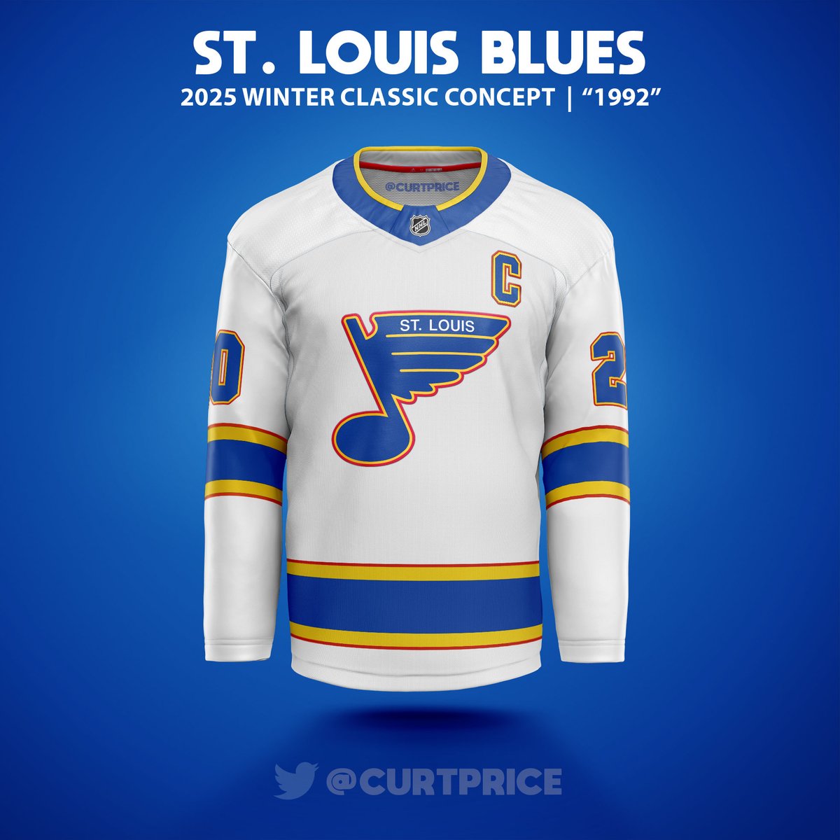 I'm tossing these bad boys into the mix for the #STLBlues Winter Classic jerseys. They've received ZERO attention since they were wrongly replaced by "the clowns".
It's time.
<a href="/NHL/">NHL</a> #winterclassic @stlouisblues