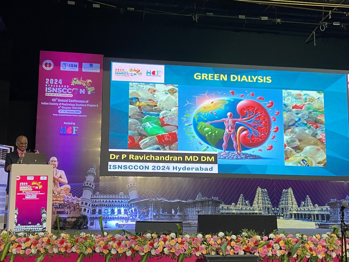 SamiulAkhtar17's tweet photo. 🌱 Dr. P Ravichandran’s ‘Green Dialysis’ talk at #ISNSCCON2024 highlighted sustainable practices in dialysis, vital for our planet. 🌍 A timely session for a greener future in healthcare! @ISNkidneycare @ISNSCCON_2024 @drmanishasahay @drpriyajohn @myadla @DrPSVali @sreebhushan https://t.co/NcAAJJpzTL