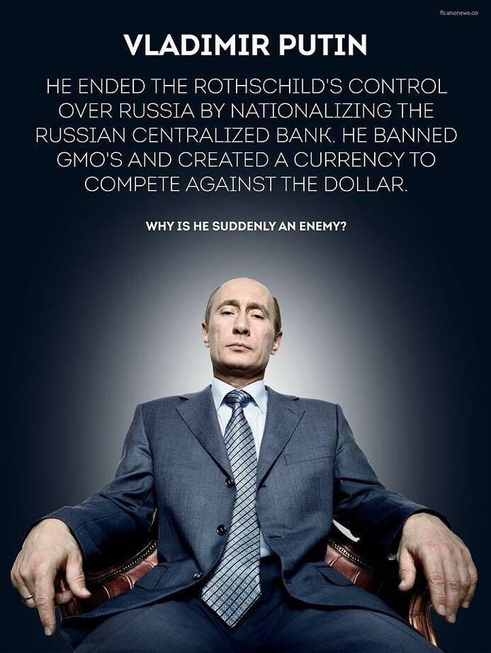 A Rússia, e mais especificamente Putin, foram demonizados pela grande mídia mais do que qualquer outro país ou líder do mundo.

Você realmente tem que perguntar POR QUÊ.