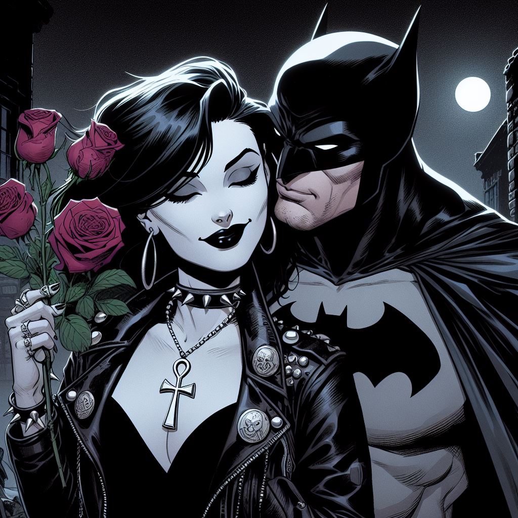 Batman literally kisses Death #Batman #DCComics #Death #TheEndless #AIArtWork