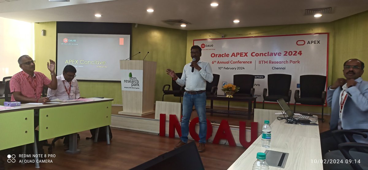 apexparthiban's tweet image. INOAUG #Conclave bala start the welcome address #oracleapex @drdalvi @balamurugan_n