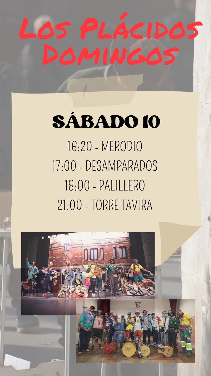 FAMILIAAA!! NOS VAMO A PEGÁ UN BUEN SABADITO😎🙌🏽 PONDREMO EL BARATILLO EN ESTAS ESQUINITA DE CADI Y REGALAREMO UNAS COPLILLA !!🎭❤️🥁🎊 LLEGÓ LO BUENO, LA CALLE !!❤️‍🩹  #LosPlacidosDomingos #carnavaldecadiz2024