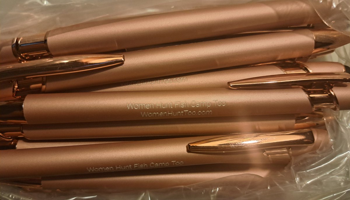 Women Hunt Fish Camp Too Pens! Only $3.99
Order Here:
womenhunttoo.com/shop/ols/produ…

◾Gorgeous Rose Gold with Metallic Rose Gold Finish!
◾Stylus Tip with Clip (keep your gloves on & still use your phone!)
◾Comfort Grip 
◾Medium Point

#womenhunttoo #rosegold #womenhuntfishcamptoo