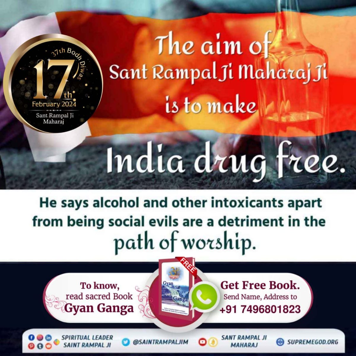 AadyaSingh2122's tweet photo. #TheMission_Of_SantRampalJi
The aim of Sant Rampal Ji Maharaj Ji is to make India Drug Free.
7Days Left For Bodh Diwas https://t.co/HsRRNFoYvh