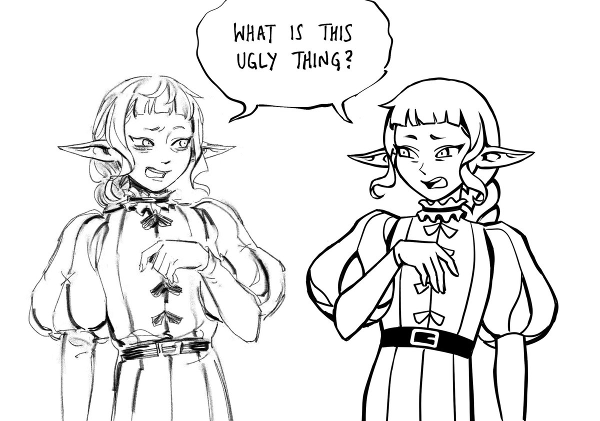 the goal was to draw with the opposite traits of my usual style... it was harder than i expected so i'm not sure i entirely succeeded LOL. here are just the lines 