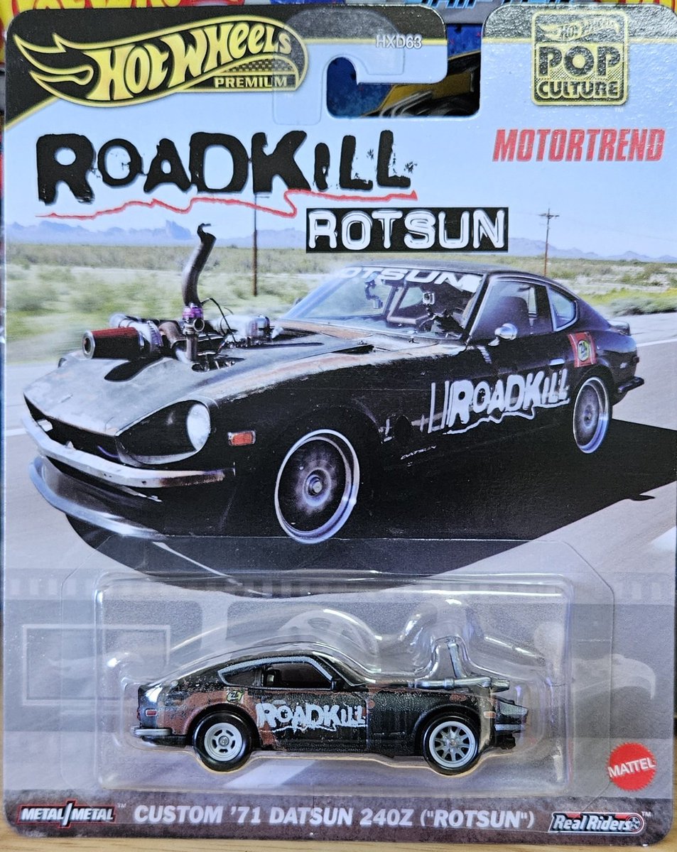 MAATOMO58's tweet photo. 本日2月10日(土)発売
#ホットウィール #ポップカルチャー #カスタム '71ダットサン240Z(“ロットサン”)
安定のカッコ良さ!!
#HotWheels #POPCULTURE
#DATSUN #240Z #ROTSUN
#64minicar #ジオラマシート https://t.co/XmccMt6mMb
