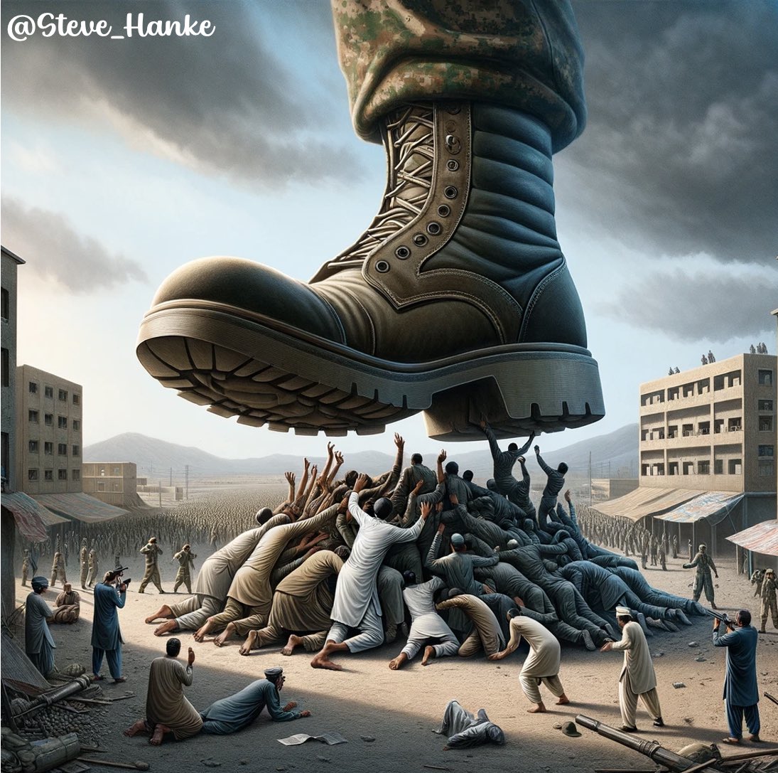 #PAKWatch🇵🇰: 
 
In Pakistan, the Awam is under the military’s BOOT.