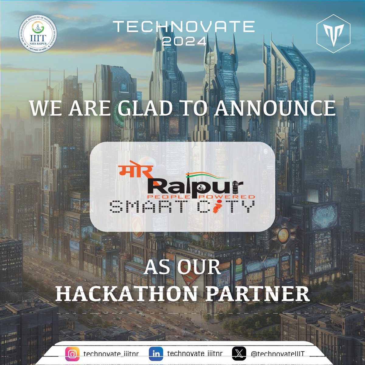 technovateIIIT's tweet image. Mor Raipur Smart City joins us as our Hackathon Partner for Technovate &apos;24! 💻 Accelerating creativity as we shape the future of smart cities.👾🚀
.
.
.
.
#raipurevents #hackathonpartner #technovate #technovateiiitnr #fyp