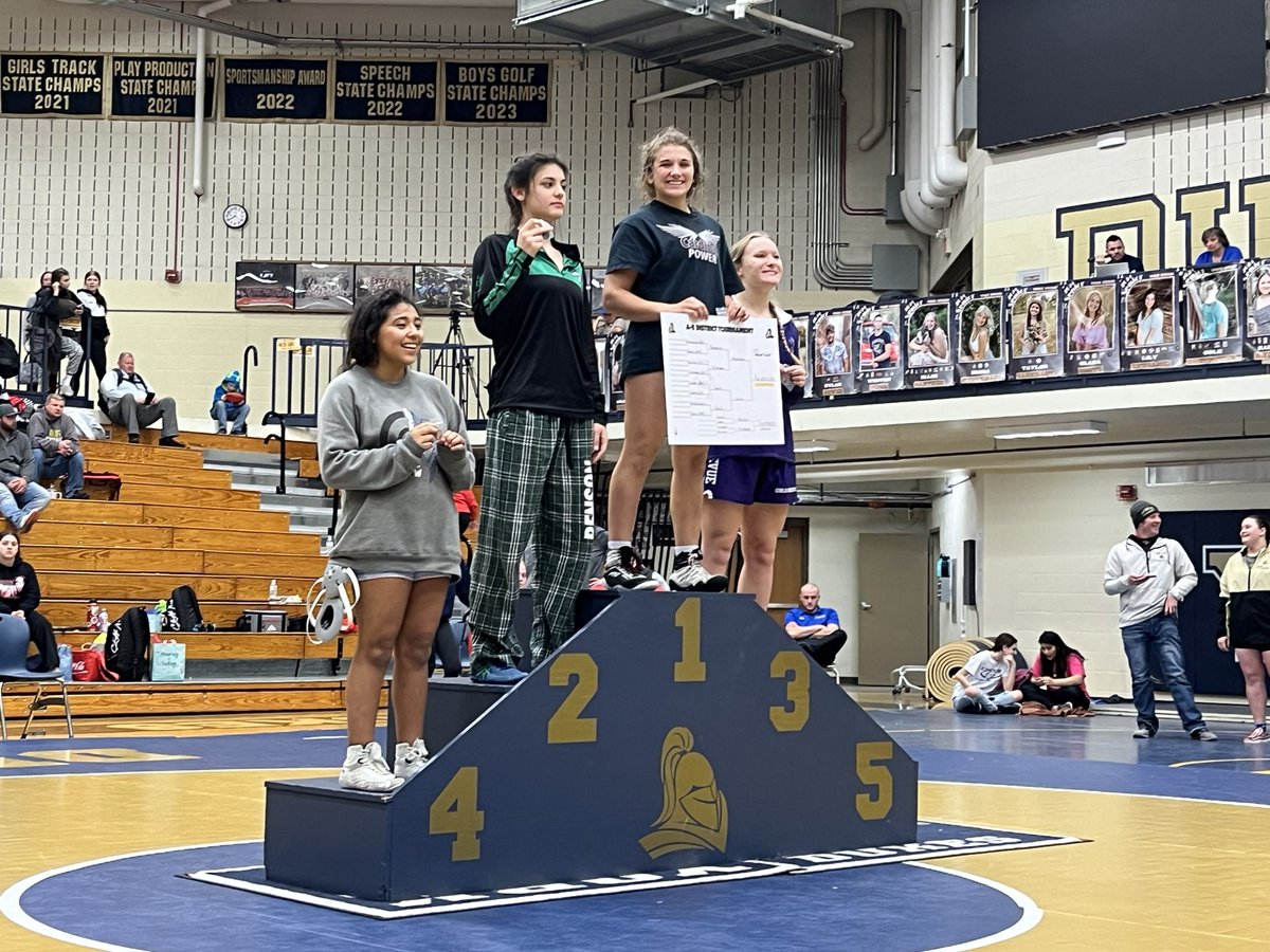 ladycardwr's tweet photo. NSAA Girls Wrestling District 2 Results:

100 Josey Werner, 4th
120 Bristol Prado, 1-2
145 Fia Rasmussen, 🥇
155 Addie Diers, 1-2

Werner and Rasmussen punch their tickets to the state tournament in Omaha next week!

#GoCardsNation @CPSCardinals @ChadronHS https://t.co/5zpniBFkEI