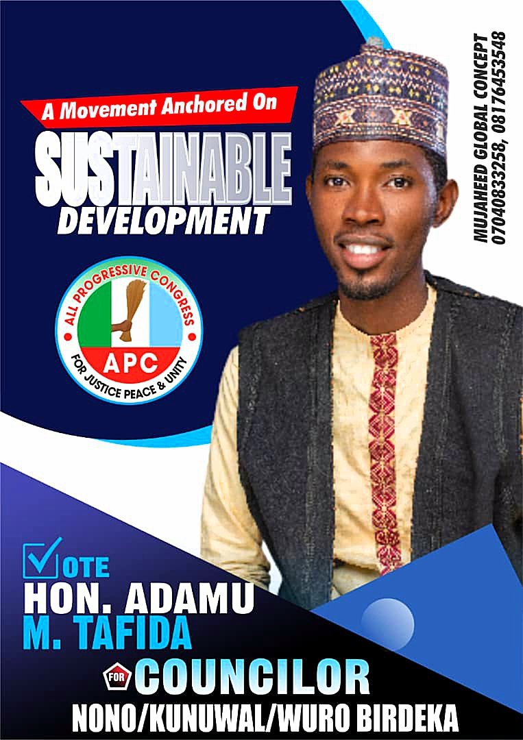 Let us work together to promote the good people of Nono/Kunuwal/Wuro Birdeka ward and of Yamaltu/Deba LGA and Gombe State as a whole... I would appreciate your support and prayers...thank you 🙏