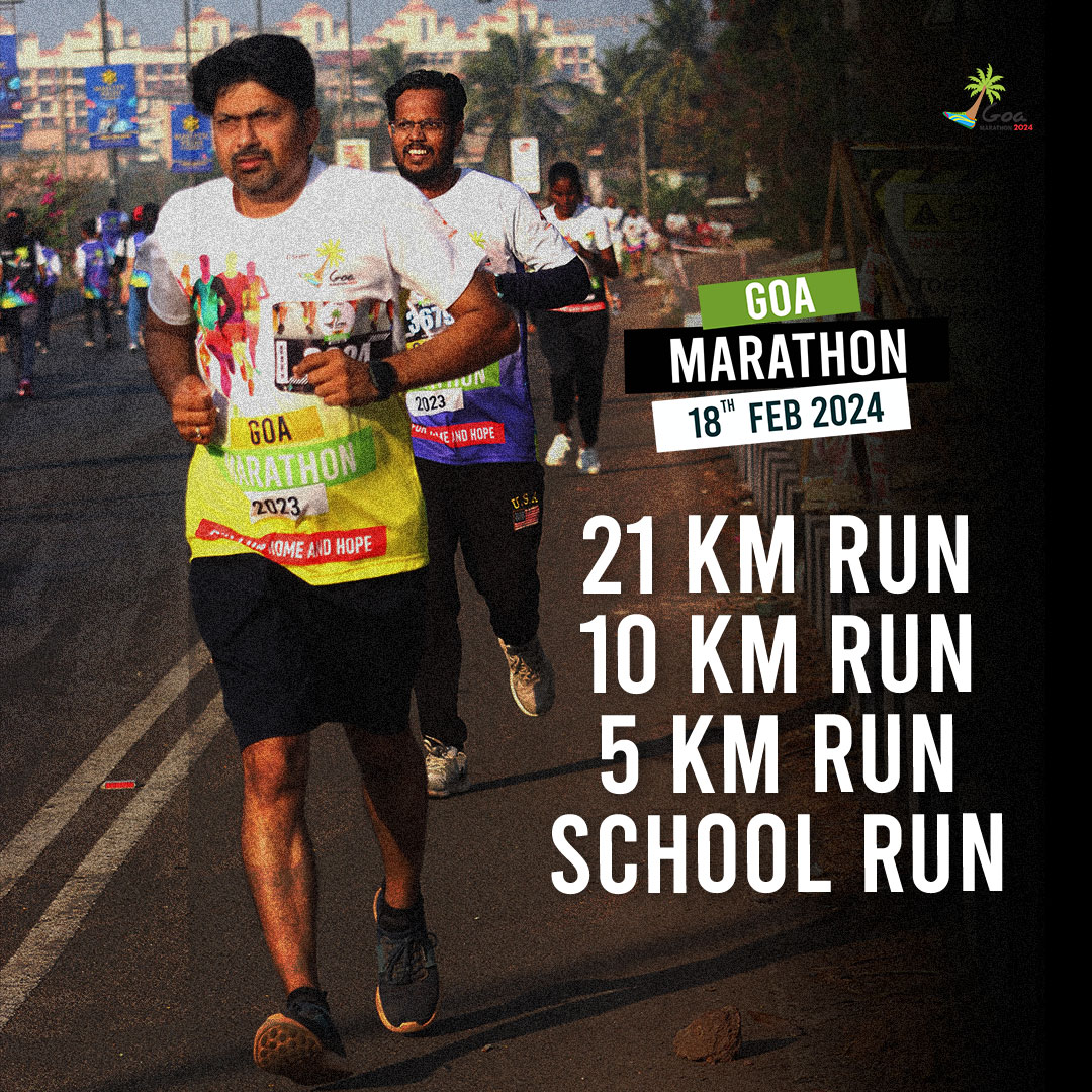 Ready to lace up and hit the pavement for the Goa Marathon! 🏃‍♂️💨 Join us as we run for a cause, pushing boundaries and spreading positivity one stride at a time. Let’s make every step count! #GoaMarathon #RunForACause #Endurance #CommunityFitness