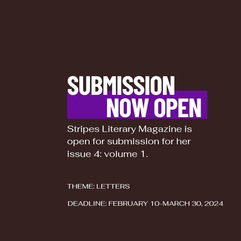 thestripesmag's tweet photo. And we are OPEN!
#Subsopen #placestosubmit #Thestripesmag #submissionopen #litmag #poets #poetsconverge https://t.co/uo0YiLEA0O
