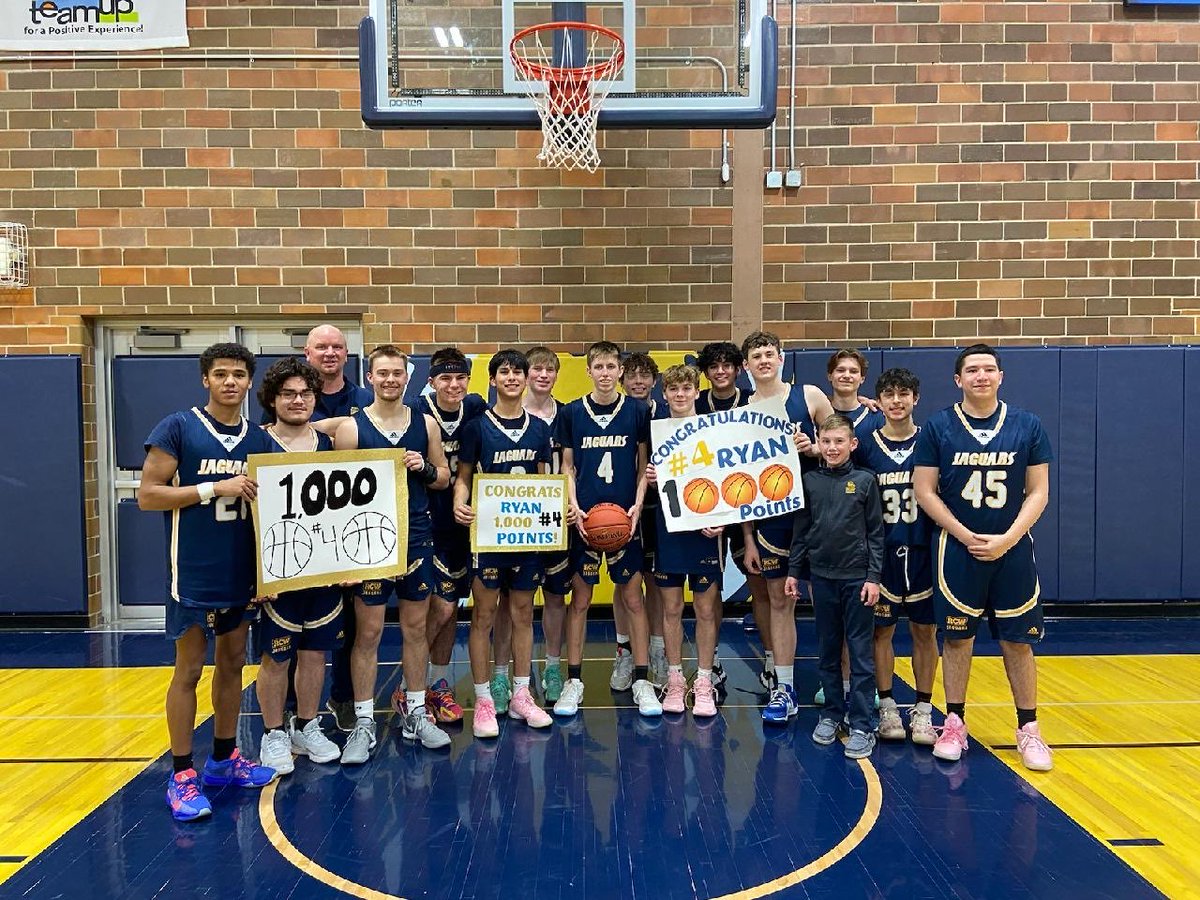 Congrats Ryan on getting your 1000 career point in a 67-60 win over Lakeview!