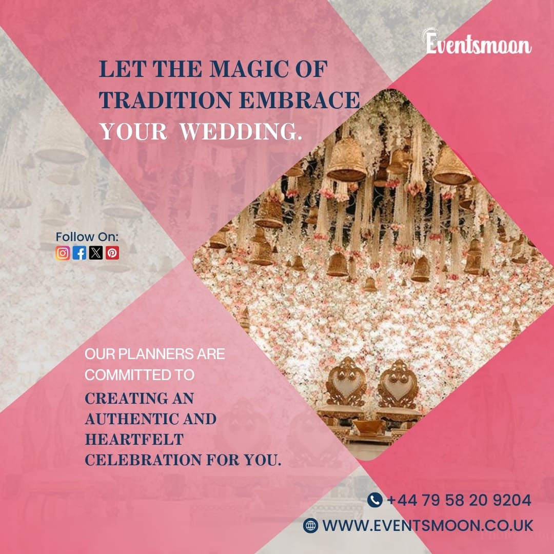 Eventsmoonuk's tweet photo. Let the Magic of tradition embrace your wedding

Our planners are committed to creating an authentic and heartfelt celebration for you

#eventsmoonuk #eventmanagementservices #london #eventplanneruk #weddingplannerlondon https://t.co/1ESeXR4pUN