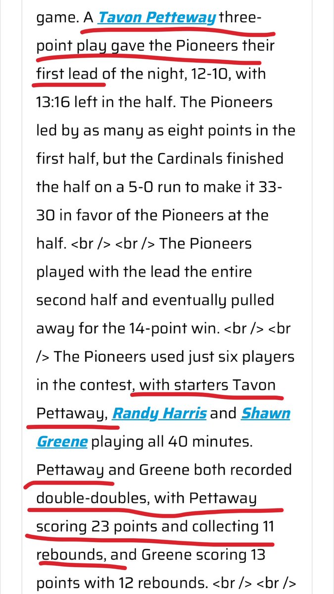 01/24/2024

| #1 Tavon Petteway | 23 points | 11 rebounds | 2 blocks | 2 assists |

Minnesota North College - Hibbing at Northland

#basketball #CollegeBasketball #NJCAABasketball