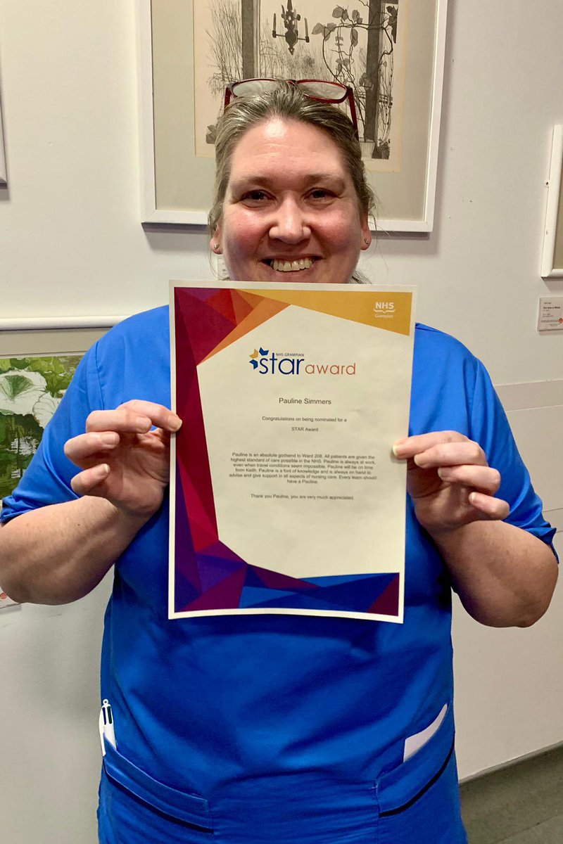 Ward208 (@208ward) on Twitter photo Well done to Pauline on her STAR award. Pauline is an absolute gem of a person and a fantastic nurse. <a href="/NHSGrampian/">NHS Grampian</a>
The team are very proud of you! 🫶🏼 Well done to Pauline on her STAR award. Pauline is an absolute gem of a person and a fantastic nurse. <a href="/NHSGrampian/">NHS Grampian</a>
The team are very proud of you! 🫶🏼