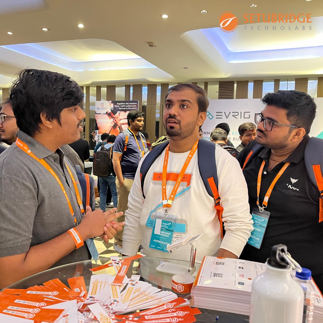 SetuBridge's tweet photo. Live from the innovation at Meet Magento! 🌐✨ Capturing the energy, insights, and connections that make this event extraordinary.

#love4magentowithsetubridge #MM24IN #setubridge #SetuBridgeMM24 #MeetMagento #MagentoEcommerce https://t.co/DK7NKUfv0v