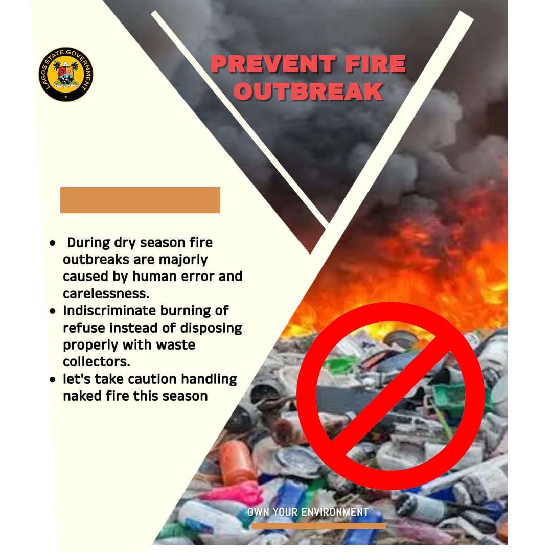 followlasg's tweet photo. Uncontrolled refuse and bush burning can easily trigger major fire outbreaks.
@jidesanwoolu @drobafemihamzat @gbenga_omo @gboyegaakosile @Mr_JAGs @BSaluHundeyin
#YourEnviromentAndYou #PreventFireOutbreak
#LASG #AGreaterLagosRising https://t.co/XM438438mj