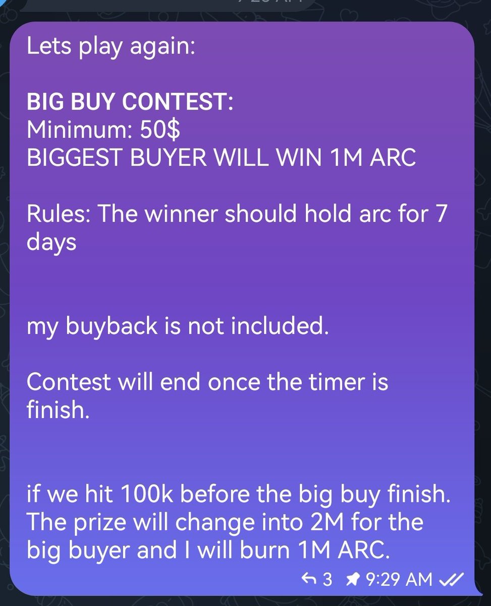 Lets play again and have a chance to win 1M arc.

Join in our tg: <a href="/arctechnology/">Adedeji A. Sulaimon</a>

buy here: thesphynx.co/swap/15551/0x6…