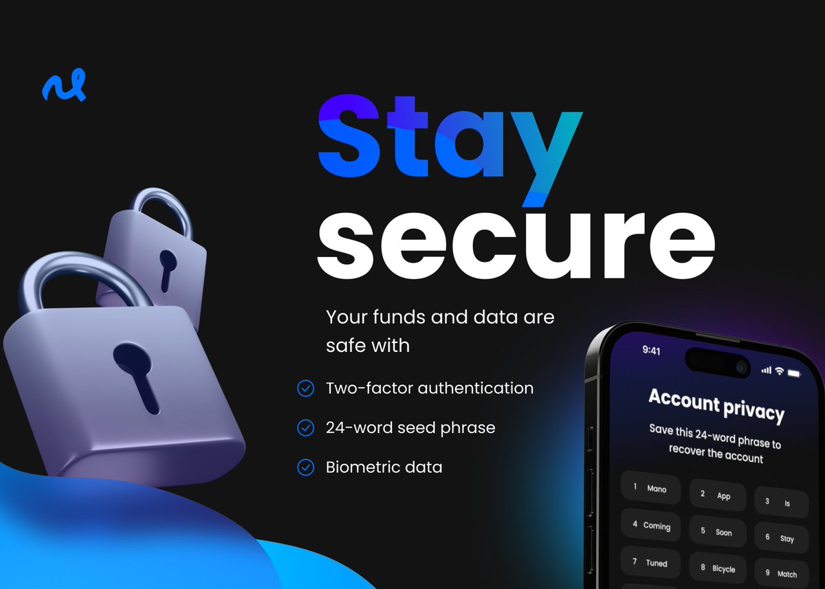 Mano_labs's tweet image. Has your social media account been hacked again?
Be better and stay safe with #Mano 🔓🔒
We are the future.

#Blockchain #CryptoCommunity #Web3 #cryptocurrency #Crypto #BlockchainTechnology