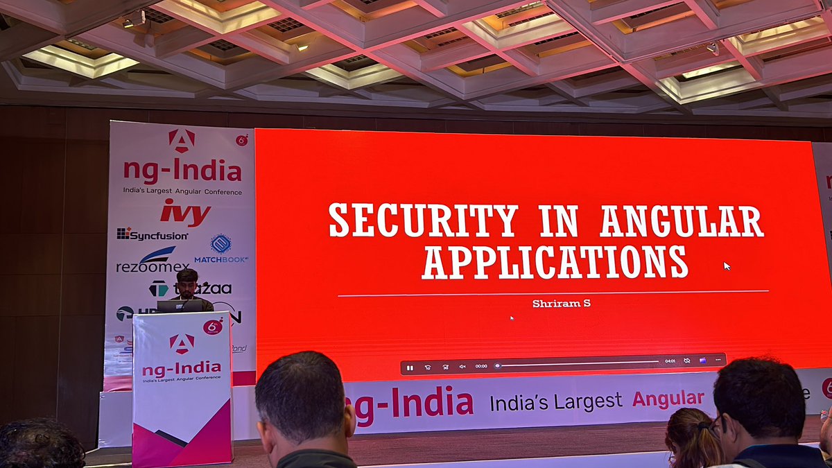 Guardians of code! 🛡️ Securing Angular applications is a top priority. From authentication to data protection, let's navigate the realm of robust security measures.
 #AngularSecurity #CodeGuardians #TechSafety
#ngIndia #ngIndia24