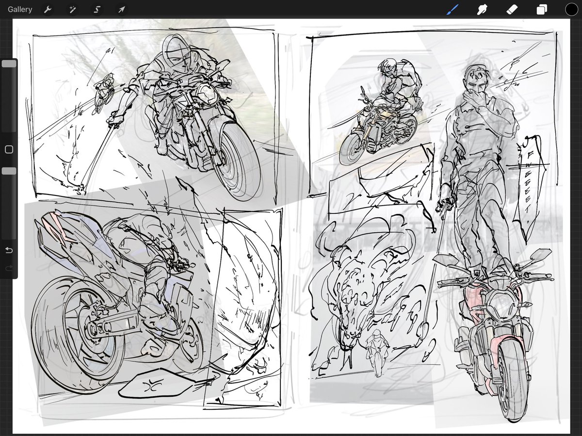 yup.
learning to draw a Yamaha r7 and Ducati Monster 1200 along with every other car model they happen to drive by for what is ultimately two pages of a one shot comic- is ultimately not worth it.

The hyperreal backgrounds by manga artists are often edited and traced photos! 