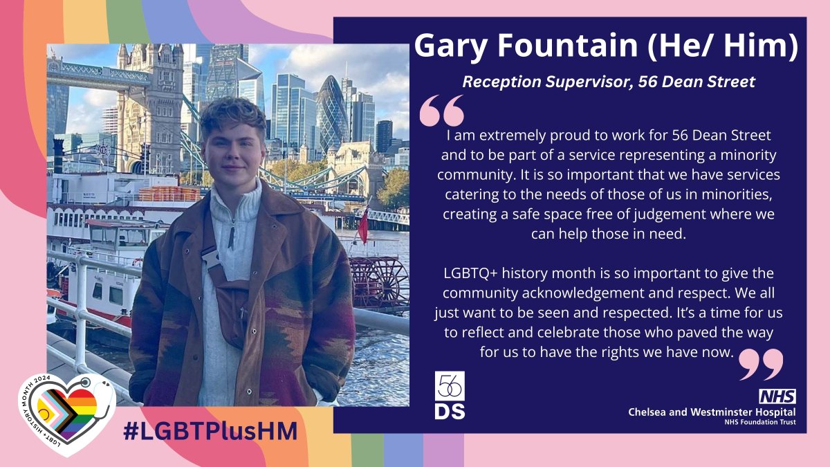 For #LGBTPlusHM, Gary, reception supervisor at @56deanstreet, shared why he is proud to work for there and what this month means to him. #UnderTheScope