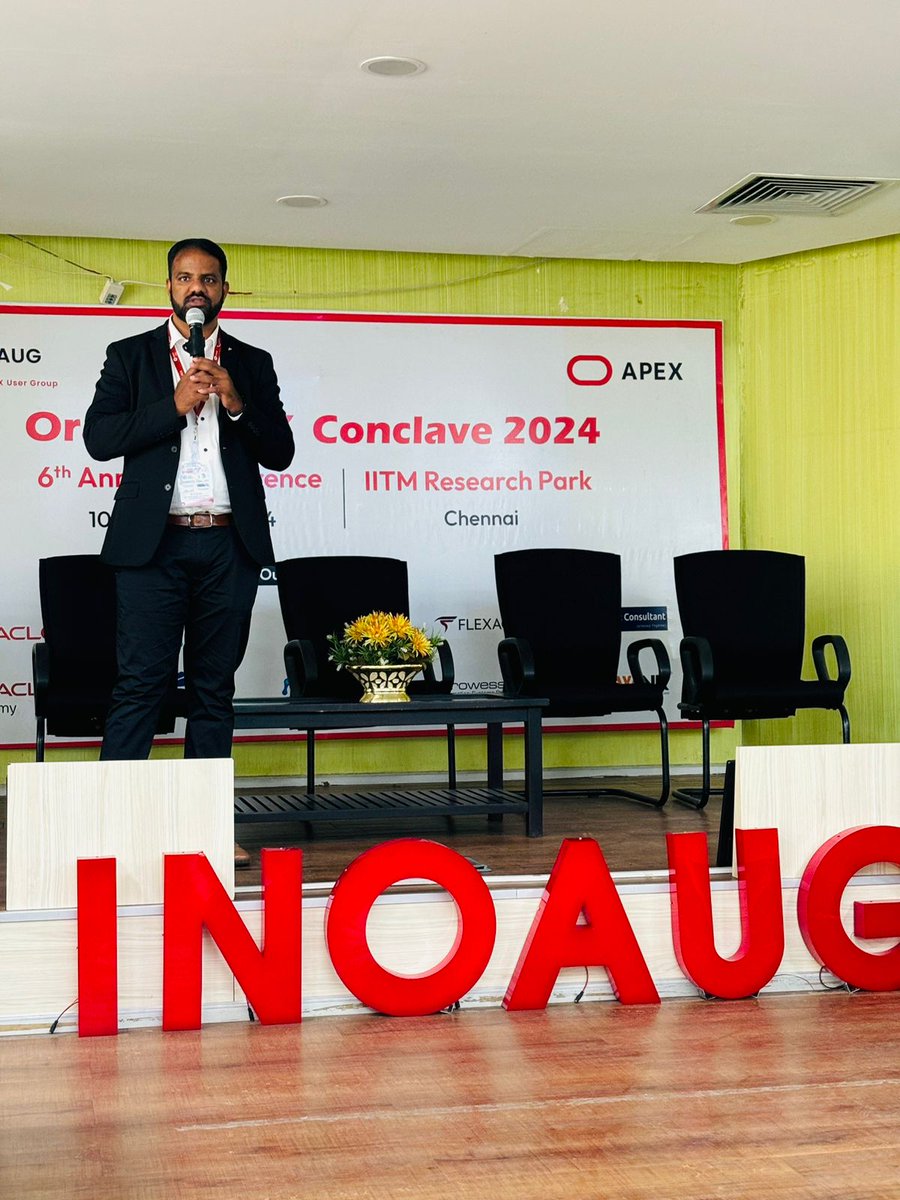 inoaug's tweet photo. Mr. Roopesh Thokala gives an overview on packaging applications, importing and exporting applications into a different environment!
#inoaug #orclapex #APEXConclave24 #oracle #lowcode #oraclecloud #oracleace #orclAPEXIndia #orclAPEXJAPAC #oracledeveloper #free #conference https://t.co/IfdoqFQFdq