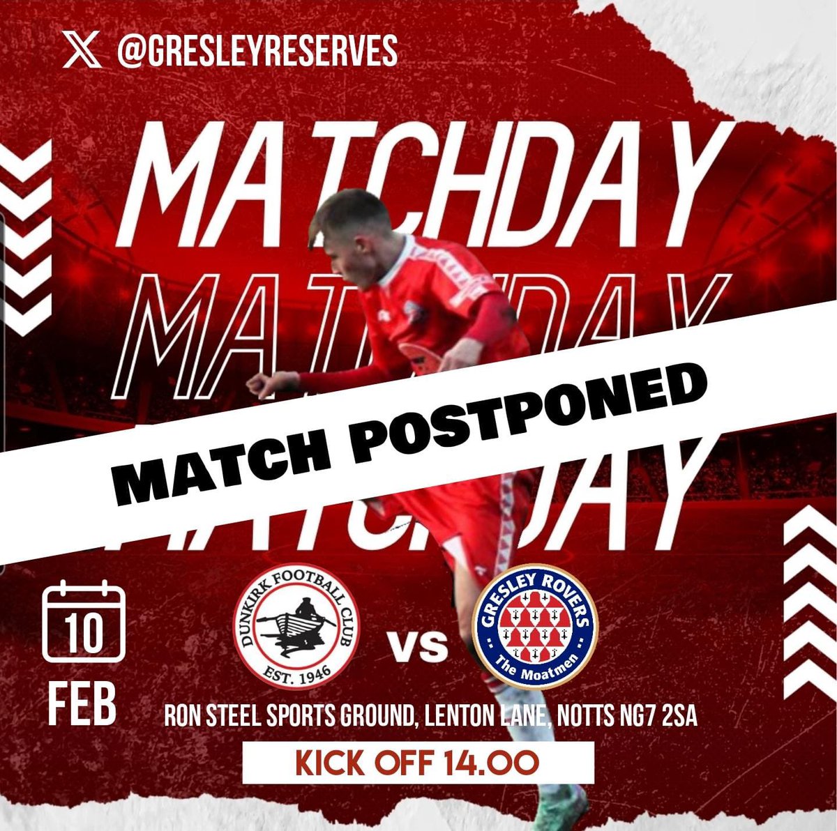 Unfortunately todays game is off due to a waterlogged pitch our attention now turns to Tuesday night 🔴⚪️🔴 #youngmoatmen