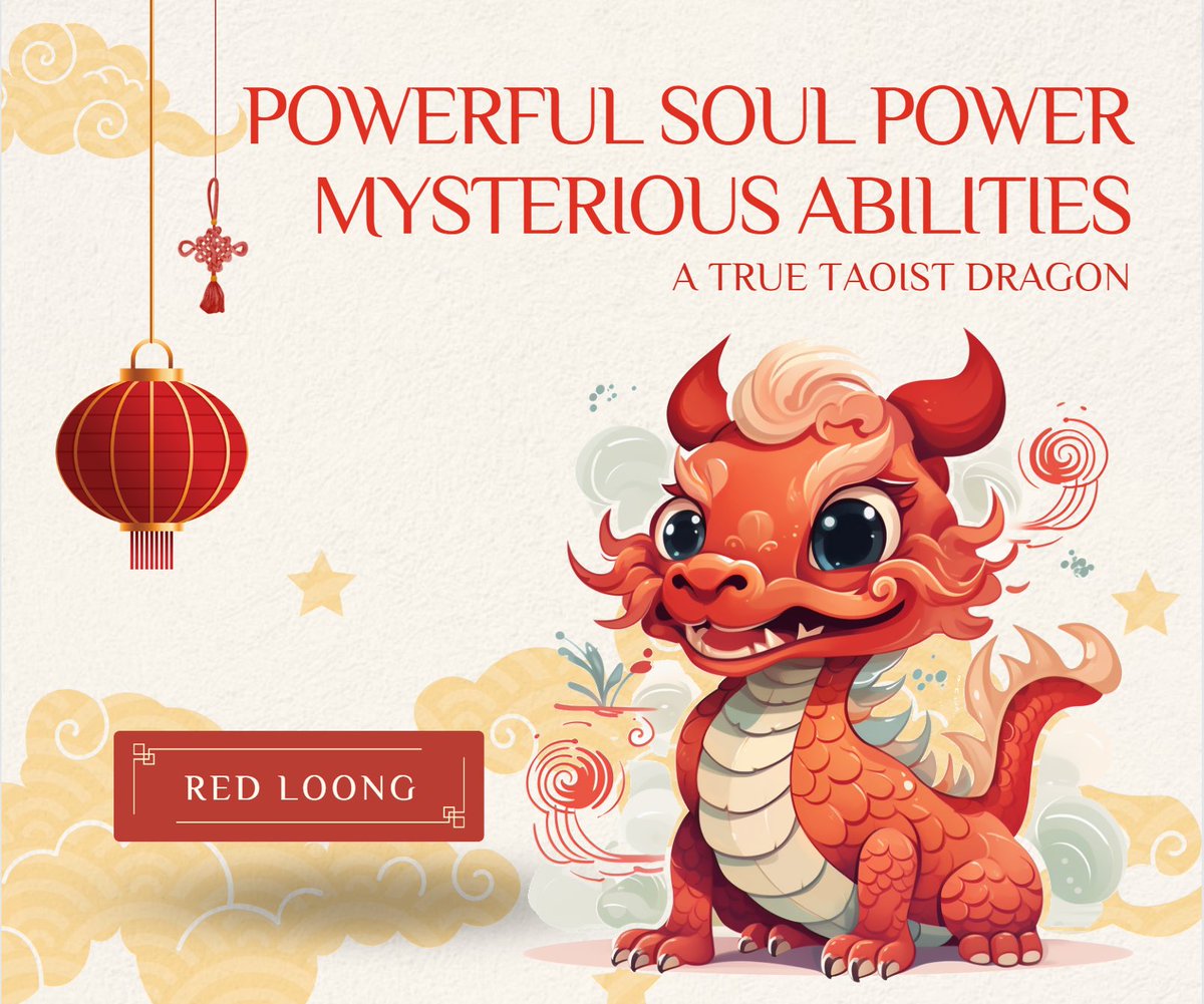 QingPicWe's tweet photo. 🐲 Red Loong
a true Taoist dragon with powerful soul power and mysterious abilities.

#Loong  #Ai #ERC404 #Meme https://t.co/HHtgQstPr4