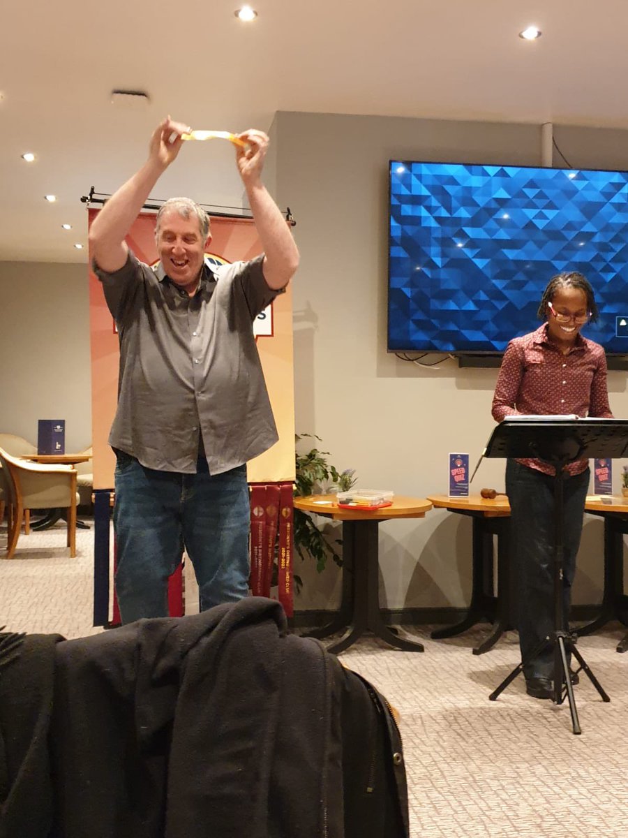 Nothing in life is certain except Geoff and taxes.

This week we had our competition night,  and Geoff walked away with the ribbons for both Best Speaker AND Best Evaluator.

Well done all for taking part!