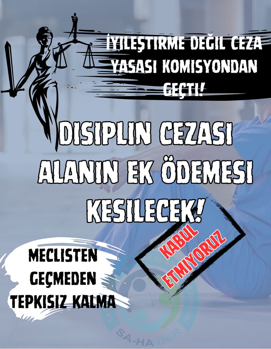 Biz tek kalem maaş dedikçe, Onlar tehdit diyor, Ceza diyor. Ödemeleriniz kesilecek diyor. @aylinyaman_ @drzelihaaksaz #SağlıktaCezaYasası