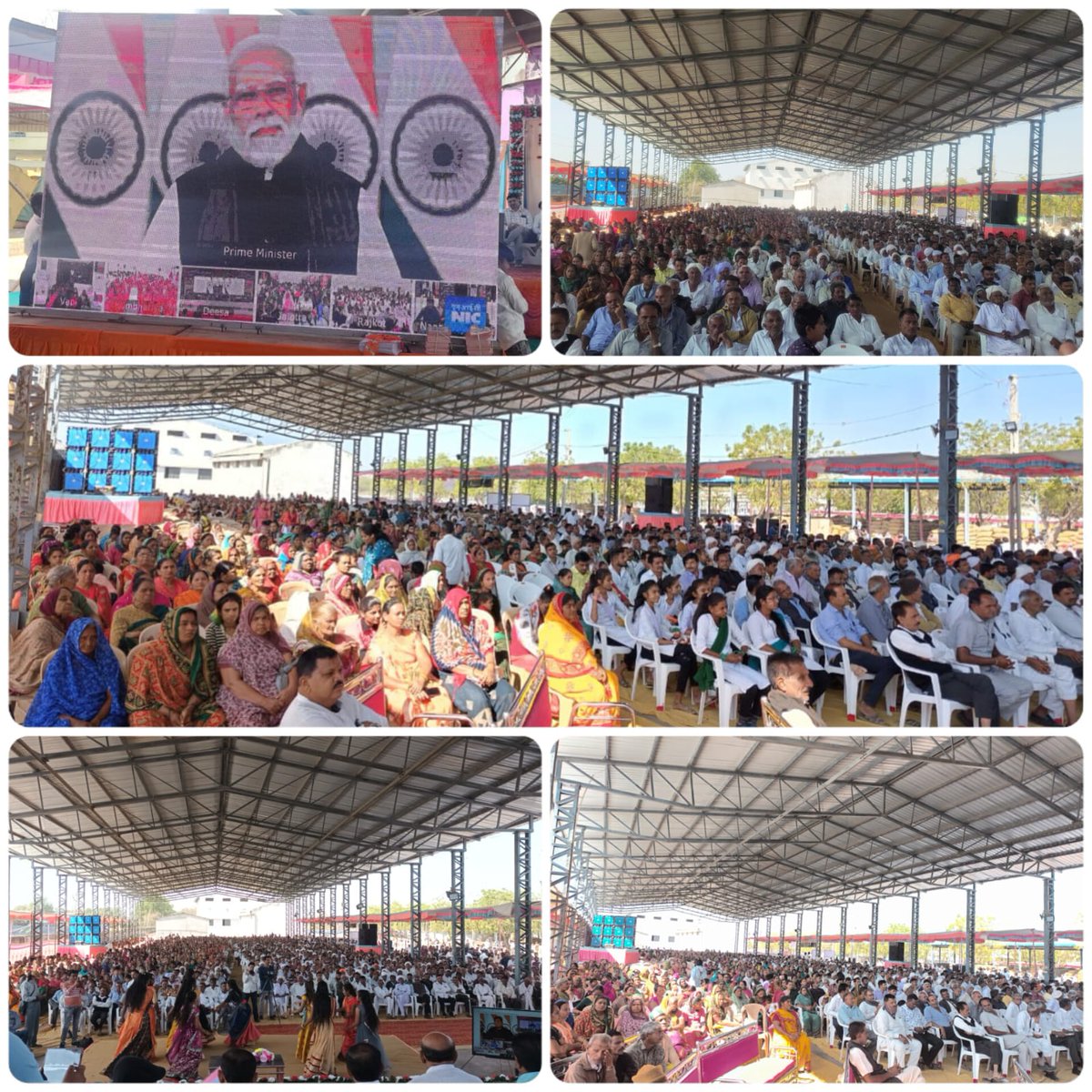 CollectorAmr's tweet photo. આજરોજ જિલ્લાના તમામ 5 વિધાનસભા મતવિસ્તારોમાં વિવિધ આવાસ યોજના હેઠળના આવાસનું માન. વડાપ્રધાન શ્રી @narendramodi દ્વારા વર્ચ્યુઅલ માધ્યમથી ઈ-લોકાર્પણ અને ખાતમુહૂર્ત કર્યું. બહોળી સંખ્યામાં હાજર લોકોએ માન. પ્રધાનમંત્રીશ્રી સાથેનો સંવાદ કાર્યક્રમ નિહાળ્યો. #ViksitBharatViksitGujarat https://t.co/UQDVuyaEpP