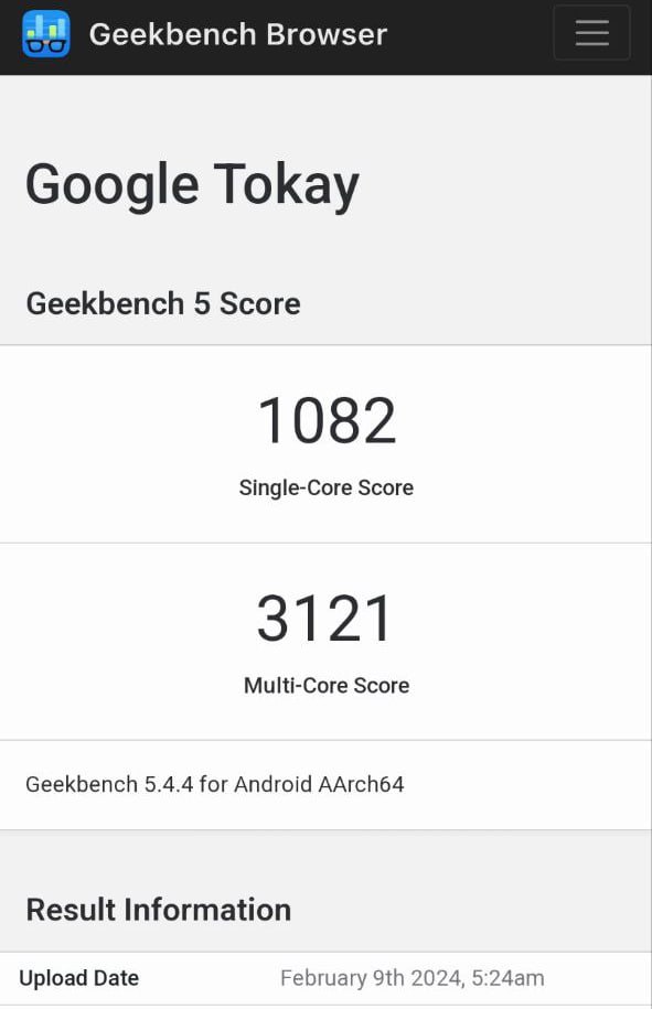 BarhelaPrince's tweet image. Alleged Google Tensor G4, codenamed "Google Tokay," spotted on #Geekbench5! Sporting a powerful octa-core configuration with Cortex-X4, Cortex-A720, and Cortex-A520 cores. Tensor G4 undergoes testing—manufactured by Samsung Foundry on its 4nm LPP+ process. #GoogleTensorG4