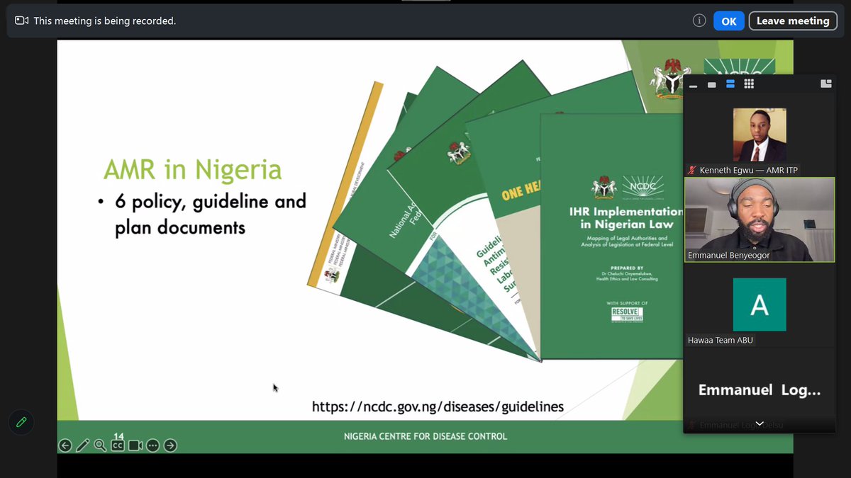 There's enough space for everyone Our speaker @EIBenyeogor delved into the world of AMR, highlighting barriers to AMR surveillance in Nigeria, possible solutions while empowering our participants with information on areas of interest for a successful career in AMR surveillance.