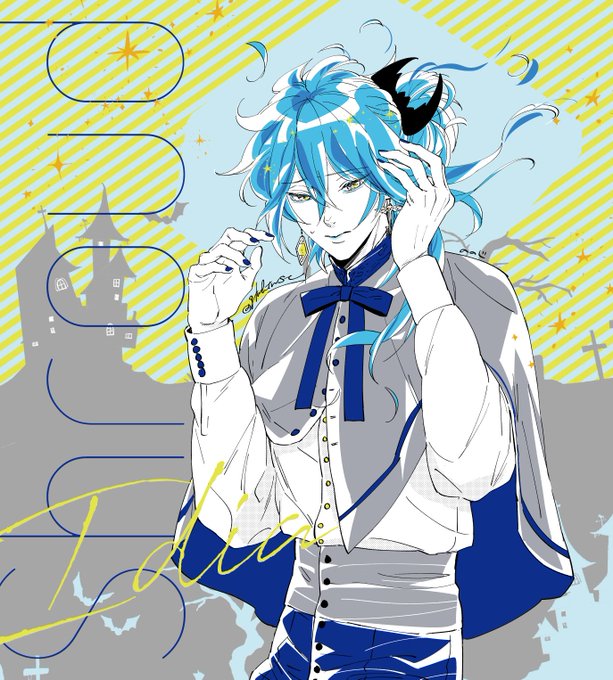 「blue hair personification」 illustration images(Latest)｜2pages