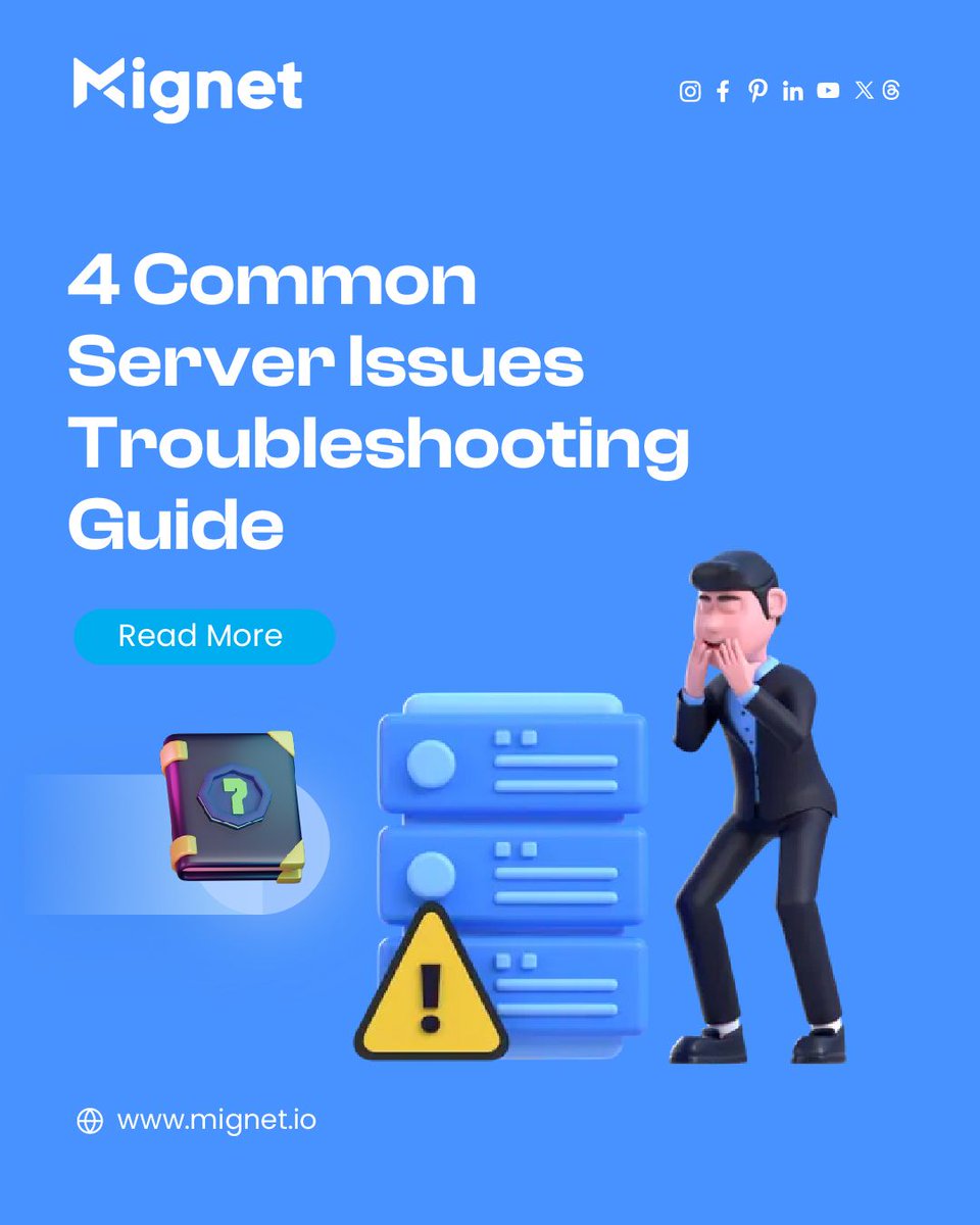 mignetweet's tweet image. Discover 4 Common Server Issues Troubleshooting Guide
Read more: buff.ly/49u002t
#ServerIssues #TroubleshootingGuide #ITSupport #ServerMaintenance