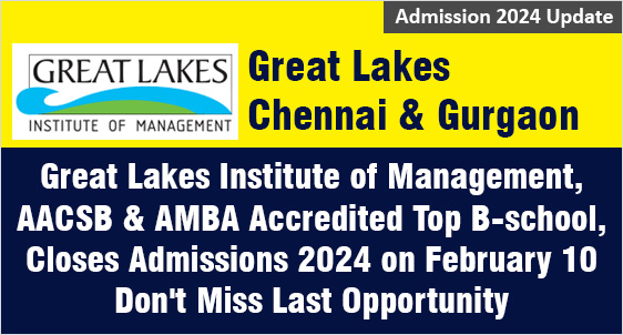 Great Lakes Institute of Management Chennai & Gurgaon Last Date to Apply for Admissions 2024 is February 10; Check CAT Cut Offs, Placements, Fees, Ranking
mbauniverse.com/articles/great…

#greatlakeschennai #greatlakes #mbaadmission #mba #lastdaytoapply #lastdatetoapply #lastday