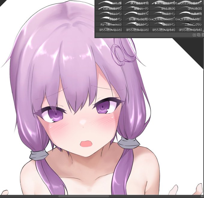 これまで散々差分を作って1作で顔の向き3パターン表情40パターン描くとかやってきたおかげでちょっ……とずつ目の感じとかそういうのを自然に描き慣れてきた感じがしないでもない 