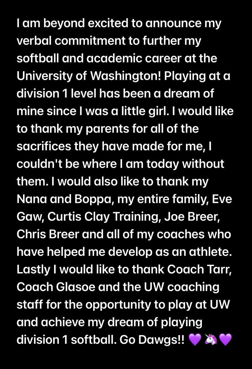 Allie_Thomsen's tweet image. So excited to be wearing the Purple and Gold!! Go Dawgs!! 💜🦄💜

@CoachTarr @lanceglasoe @VictoriaHayward @CGano8 @evegawbuck @CURTISclayTRN @UWSoftball @aibanditsbreer