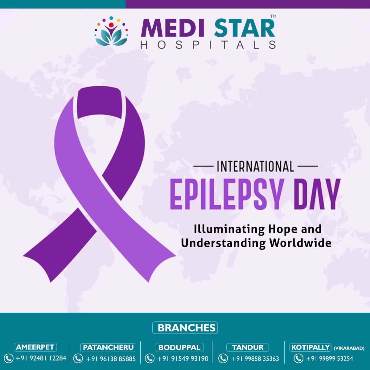Every voice matters. Let's amplify awareness and support for epilepsy on International Epilepsy Day and beyond
#EpilepsyAwareness #EpilepsyDay #PurpleDay #EndEpilepsy #EpilepsyWarrior #EpilepsyEducation #EpilepsyResearch #Medistarhospitals1 #Medistarhospitals #Hyderabad