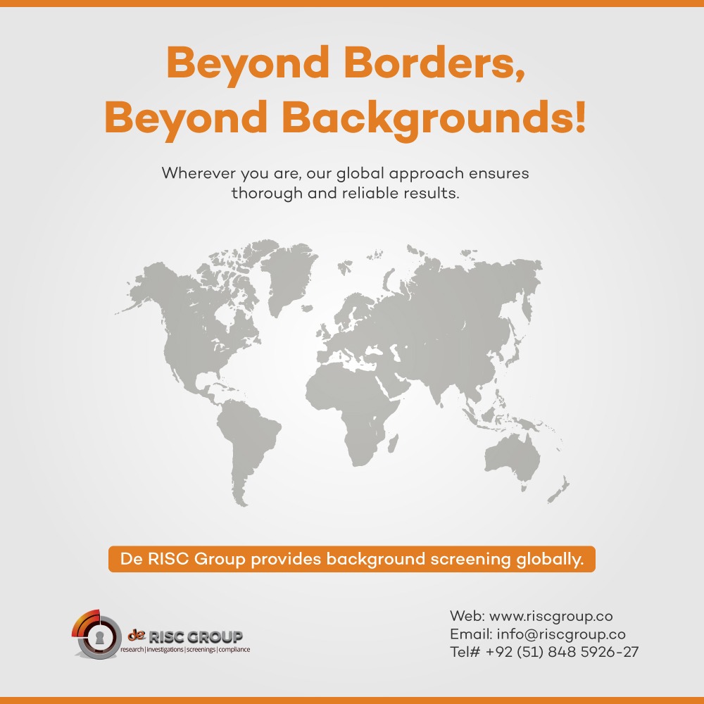 Exploring the global landscape demands a partner you can rely on. De RISC Group offers unparalleled background screening services world-wide.

#deriscgroup #GlobalLandscape #PartnerInSecurity #BackgroundScreening #RelyOnUs #DeRiscGroup #WorldwideServices #SecuritySolutions