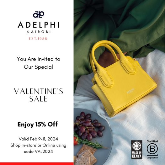 Don't miss out on the chance to treat your loved ones (or yourself) to something extraordinary Adelphi on the 1st floor this weekend. Hurry, love waits for no one!
#ValentinesSale #Valentinesday #conciousfashion @adelphikenya