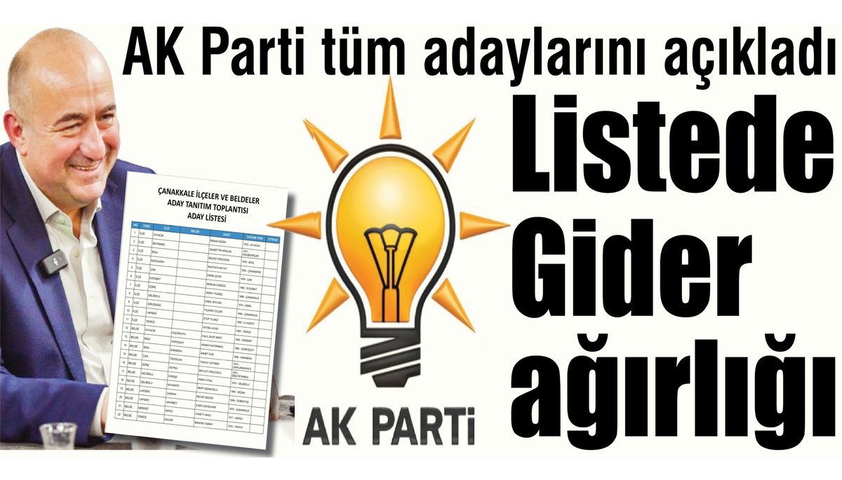 burasicanakkale.com.tr/haber/63248-ak…
#AyhanGider #yerelseçim #AKParti #aday #liste #alpergezeravci #BeyazShow #UzmanÇavuş