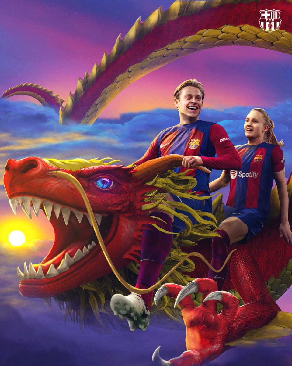 🐲 💙❤
Happy Dragon Year!
Feliç Any del Drac! 
¡Feliz Año del Dragón!

巴塞龙那，红蓝迎春！