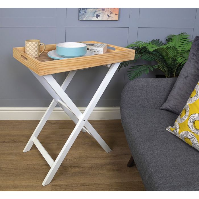 Mobility_Smart's tweet image. The Folding Tray Table is a stylish and versatile solution for serving drinks and snacks. Its sleek design seamlessly fits any room, and the 60mm raised edges add peace of mind. Easily move it around or use it for camping - it folds flat at 3.5kg. #StylishLiving #VersatileDesign